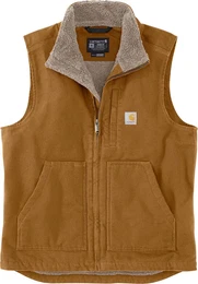 Duck Mock Neck Weste, braun, Gre S fr Mnner