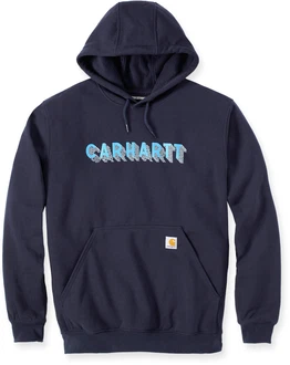 Carhartt Hoodie Rain Defender Logo Graphic Sweatshirt (105944) Dunkelblau/Blau