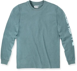 Logo Langarmshirt, trkis, Gre 2XL fr Mnner