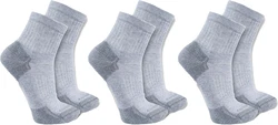 Carhartt Midweight Quarter Socken 3er Pack grey