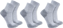 Midweight Quarter Socken (3er Pack), grau, Gre XL fr Mnner