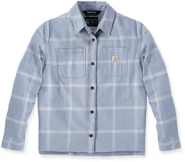 Loose Fit Midweight Flannel Damen Hemd, blau, Gre XL
