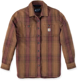 Loose Fit Heavyweight Twill Damen Hemd, braun, Gre XS