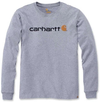 Carhartt Langarmshirt Logo Core Signature Graphic grau