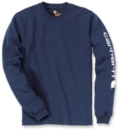 Logo Langarmshirt, blau, Gre 2XL fr Mnner