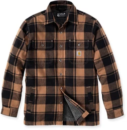 Heavyweight Flannel Sherpa Hemd, braun, Gre S fr Mnner