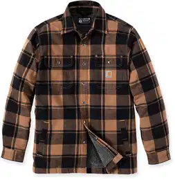 Heavyweight Flannel Sherpa Hemd, braun, Gre L fr Mnner
