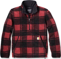 Loose Fit Fleece Sweatshirt, schwarz-rot, Gre XL fr Mnner