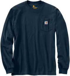 Workwear Pocket Langarmshirt, blau, Gre M fr Mnner
