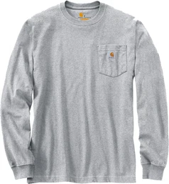 Workwear Pocket Langarmshirt, grau, Gre 2XL fr Mnner