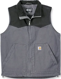 Montana Rugged Flex Relaxed Fit Duck Weste, schwarz-grau, Gre L fr Mnner