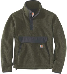 Relaxed Fit Fleece Pullover, grn, Gre XL fr Mnner