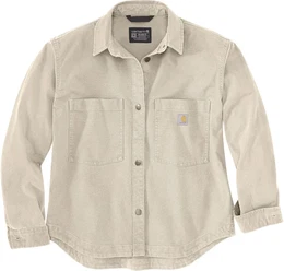Rugged Flex Loose Fit Heavyweight Duck Damen Hemd, beige, Gre XL