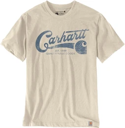 Relaxed Fit Lightweight Short-Sleeve Script Graphic T-Shirt, blau-beige, Gre 2XL fr Mnner
