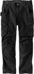 Relaxed Fit Straight Steel Rugged Flex Ripstop Double-Front Cargo Hose, schwarz, Gre 34 fr Mnner