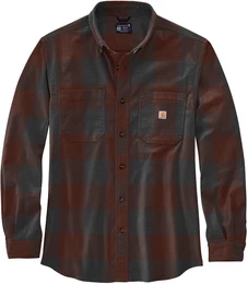 Midweight Flannel Plaid Hemd, rot, Gre M fr Mnner