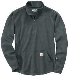 Half Zip Thermal Langarmshirt, grau, Gre M fr Mnner