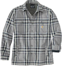 Flannel Sherpa Lined Hemd, grau, Gre L fr Mnner