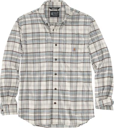 Midweight Flannel Plaid Hemd, beige, Gre S fr Mnner