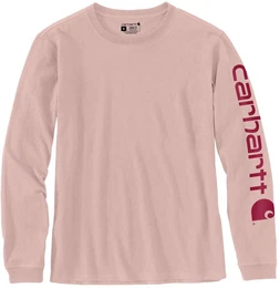 Workwear Logo Damen Long Sleeve Shirt, pink, Gre M