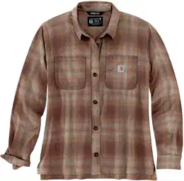 Midweight Flannel Damen Hemd, weiss-braun, Gre S