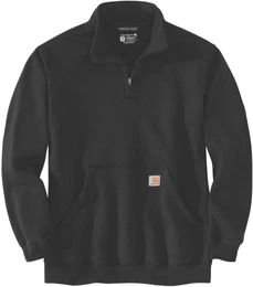 Quarter-Zip Sweatshirt, schwarz, Gre L fr Mnner