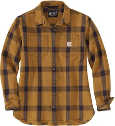 Heavyweight Twill Damen Hemd, braun, Gre S