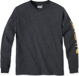 Logo Langarmshirt, schwarz-grau, Gre XL fr Mnner