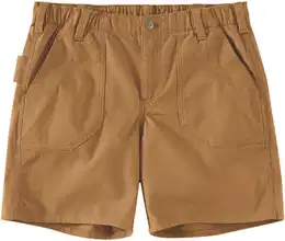 Rugged Flex Relaxed Fit Canvas Work Damen Shorts, braun, Gre XS 28