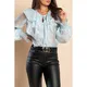Elegantna Bluza S Volanima Balmina, Svijetlo Plava