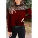 Elegantna Bluza S Volanima, Bordo