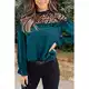 Elegantna Bluza S Volanima, Petrol