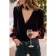 Bluza Od Imitacije Baršuna, Crvena