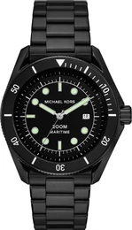 , Armbanduhr, Maritime, Schwarz, (Analoguhr, 42 mm)