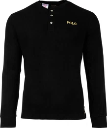 , Herren, Shirt, Longsleeve Homewear Locker sitzend, Schwarz, (XL)