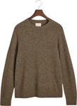 Gant Rundhalspullover WOOL BLEND C-NECK Braun