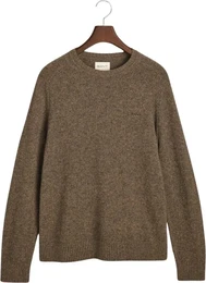 , Herren, Pullover, pullover mit rundhalsausschnitt blend, Braun, (XL)