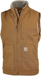 Weste Mock-Neck Sherpa-Lined, brown, XL