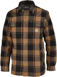 Flanellshirt Heavyweight Sherpa-Lined, brown, S