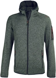 CMP Herren Strickfleecejacke Unterjacke Kapuzen Fleecejacke salvia/antracite