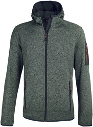 Herren-Strickfleecejacke, salvia-antracite, 58