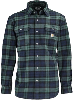 Carhartt Rugged Flex Flannel Hemd Grn/Blau