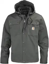 Jacke Washed Duck Sherpa-Lined, moss, XXL