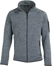 Herren-Strickfleecejacke, alluminio-titanio, 58