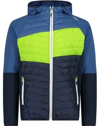 Herren Kapuzensweat MAN HYBRID JACKET FIX HOOD, BLACK BLUE, 48