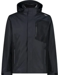 Herren Doppeljacke MAN JACKET ZIP HOOD, ANTRACITE-NERO, 54