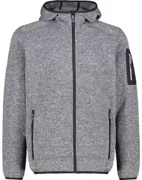 Herren Unterjacke Kapuzen Fleecejacke, ICE-TITANIO-NERO 31ZH, 58