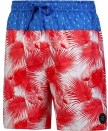 Herren Badeshorts OTIS, Rot/Blau/Wei, S