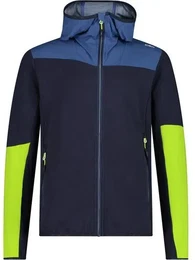Herren Kapuzensweat MAN HYBRID JACKET FIX HOOD, BLACK BLUE, 50
