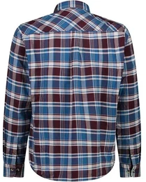 Herren Hemd MAN SHIRT, BURGUNDY-PETROL-ANTRACITE, 54